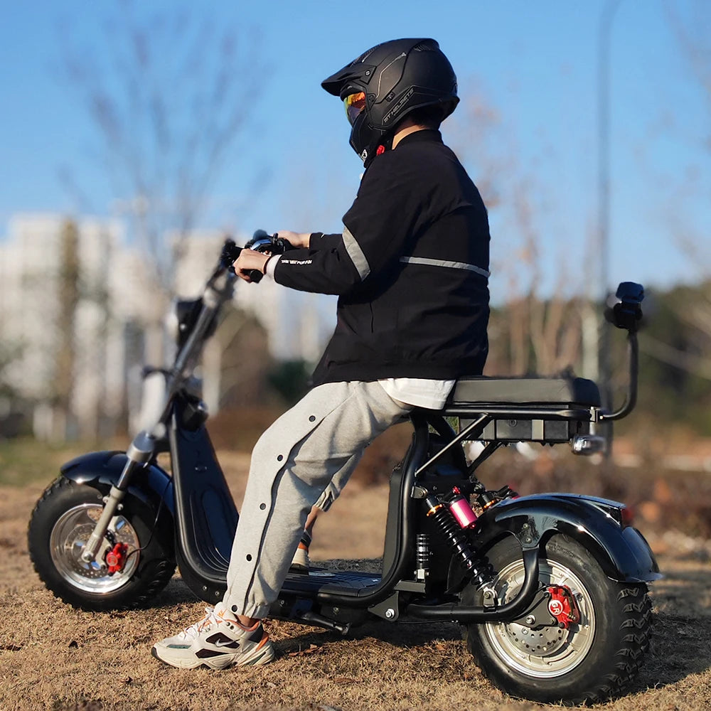 For Adults Citycoco 18 Inch Off-road Fat Tire Max Speed 60-70KM/H 4000 Powerful Motor 2 2heel Detachable Eectric Scooter