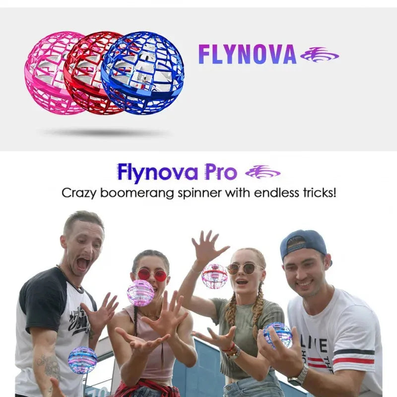 New Kids Toy Flypova Pro Magic Ball Flying Spin Hand Toy Control 360 Degree Rotary Mini Helicopter Children Christmas Gift/Chris