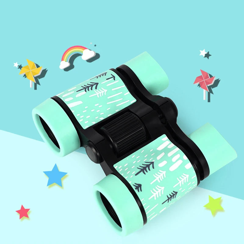 Jumelles 4X30 en Plastique Enfants Mini TéLescope Coloré pour Enfants Jouets de Plein Air HD Oculaire Lentille D'Objectif