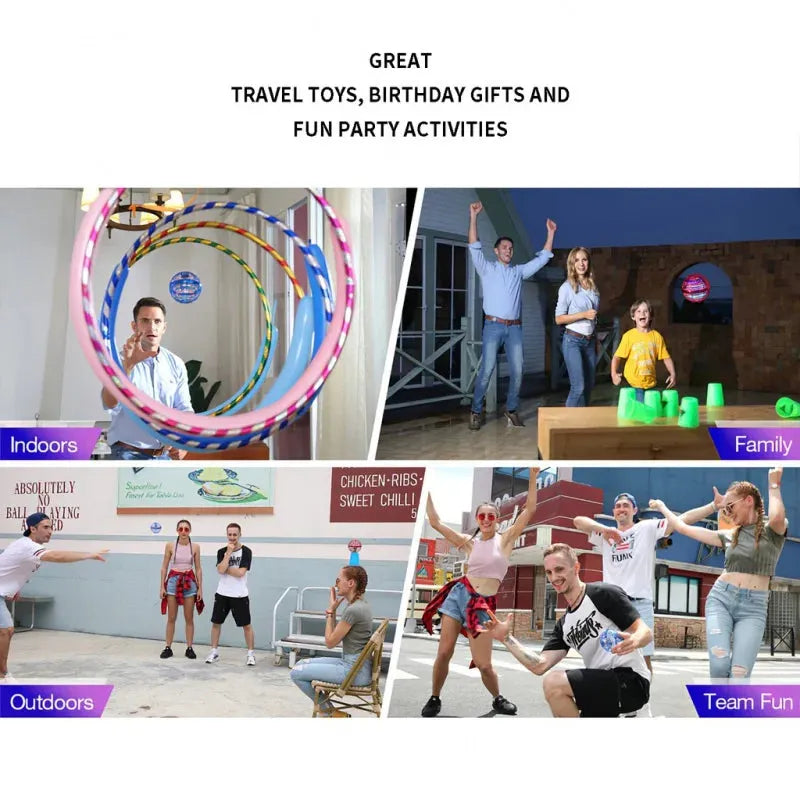 New Kids Toy Flypova Pro Magic Ball Flying Spin Hand Toy Control 360 Degree Rotary Mini Helicopter Children Christmas Gift/Chris