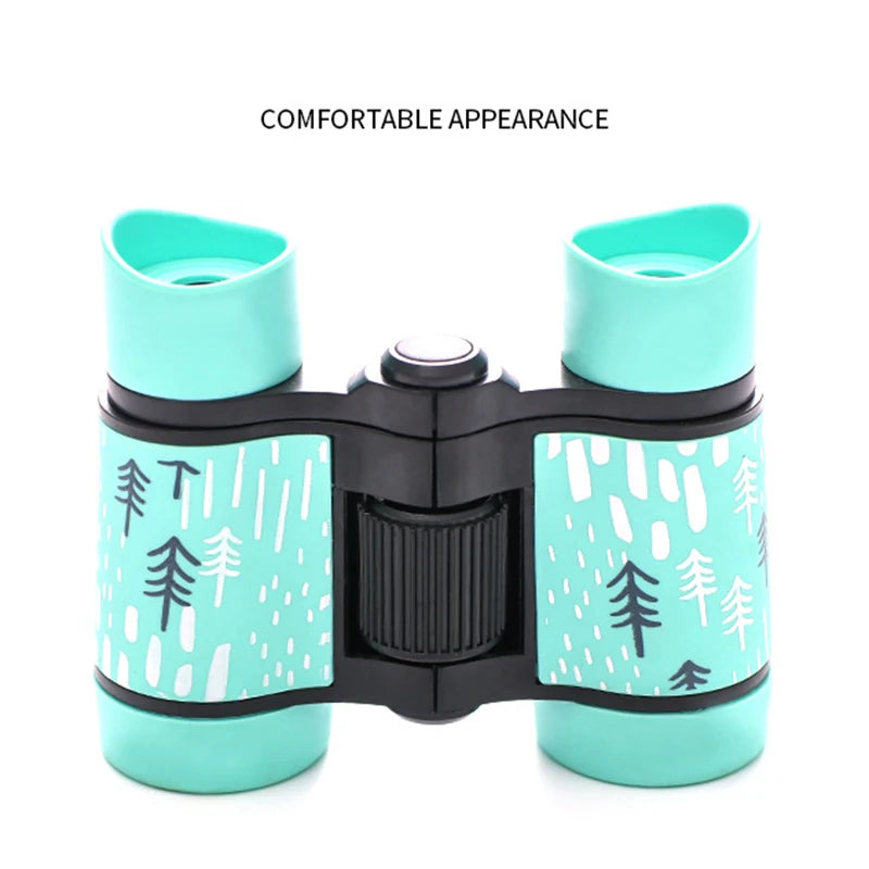 Jumelles 4X30 en Plastique Enfants Mini TéLescope Coloré pour Enfants Jouets de Plein Air HD Oculaire Lentille D'Objectif