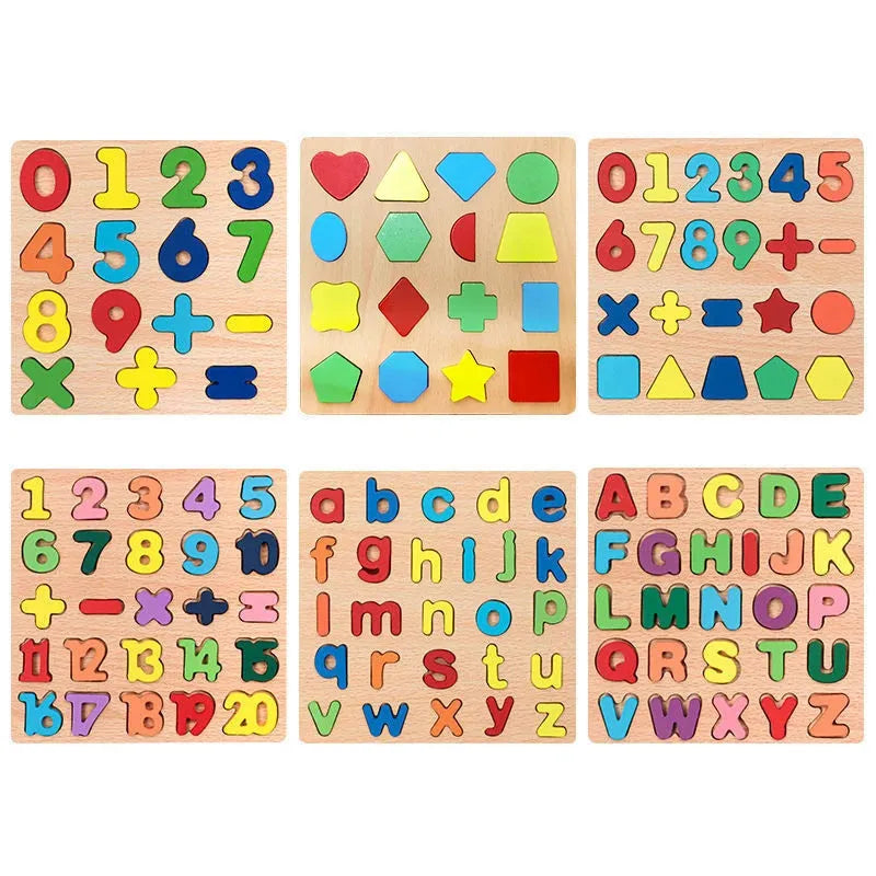 Education de Montessori pour Enfants. Les lettres de l'Alphabets et les nombres en coleurs.