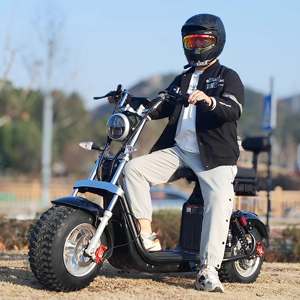 For Adults Citycoco 18 Inch Off-road Fat Tire Max Speed 60-70KM/H 4000 Powerful Motor 2 2heel Detachable Eectric Scooter