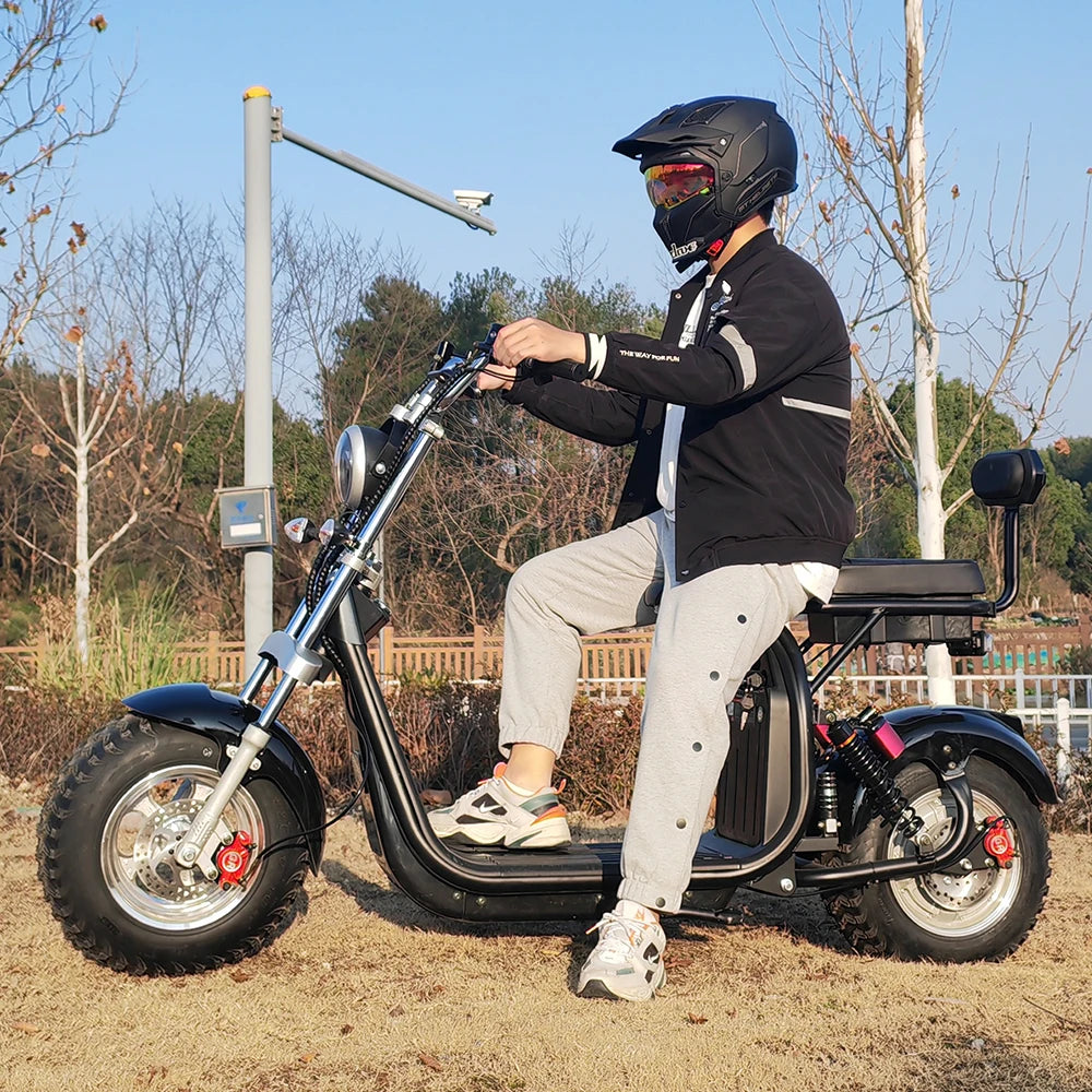 For Adults Citycoco 18 Inch Off-road Fat Tire Max Speed 60-70KM/H 4000 Powerful Motor 2 2heel Detachable Eectric Scooter