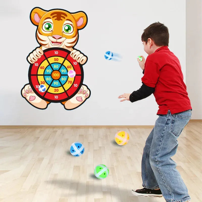 Diana para dardos Montessori, juego deportivo, juguetes para niños de 4 a 6 años, juguete al aire libre para niños, pelota adhesiva de interior para niñas, regalo para niños