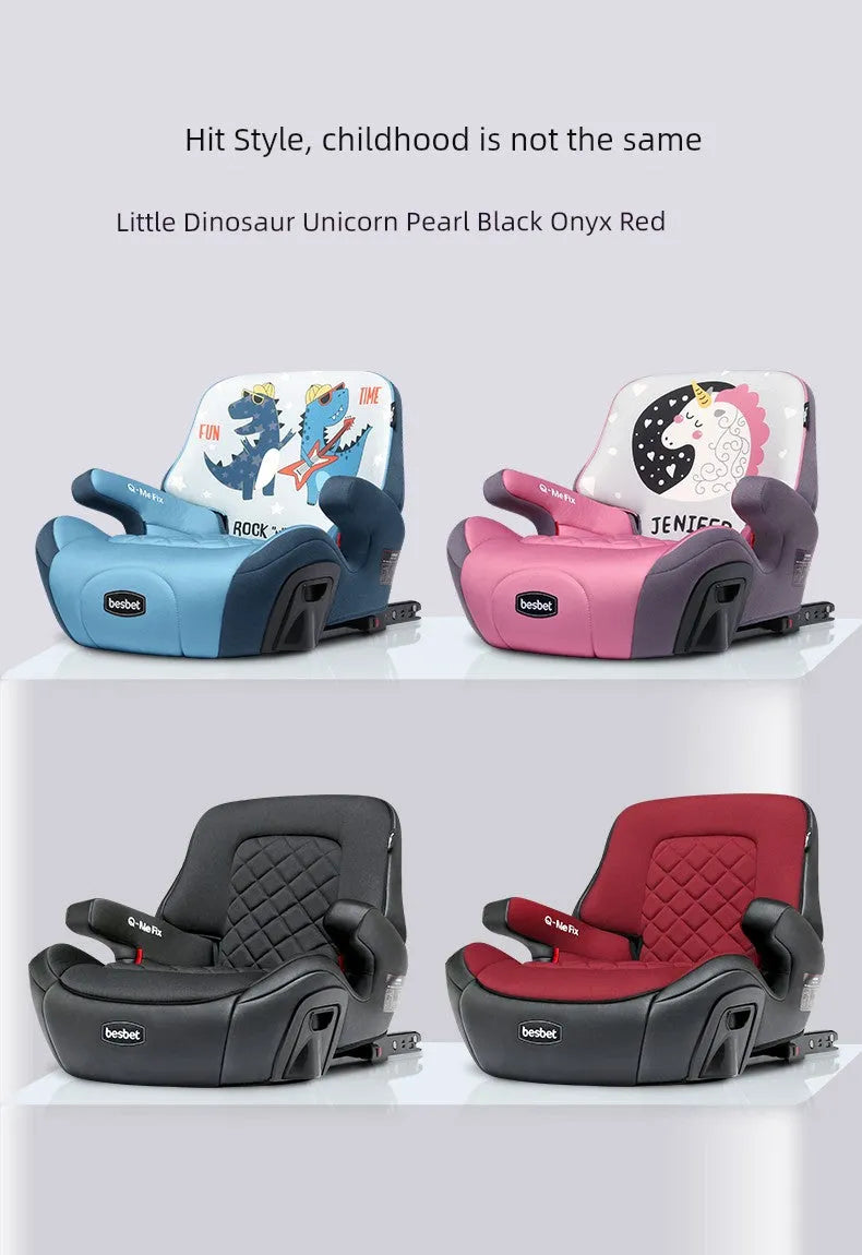Besbet Children's Car Seat 3-12 Years Old Heightening Insole Car Portable Simple Baby Seat Cushions Isofix