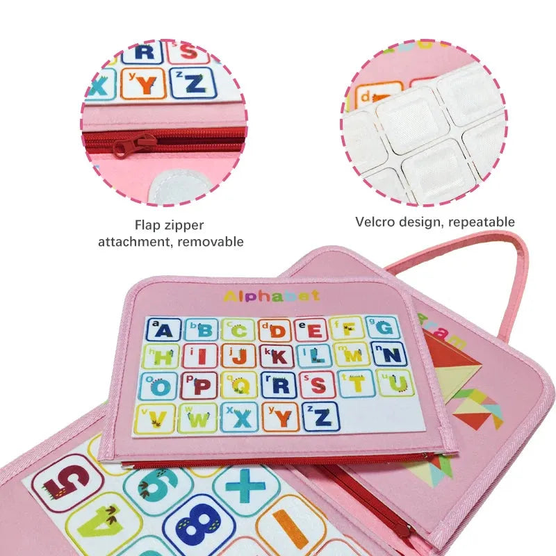 Montessori niños libros ocupados juguetes bebé fieltro actividad libros silenciosos educación temprana libro de aprendizaje juguetes habilidades motoras finas