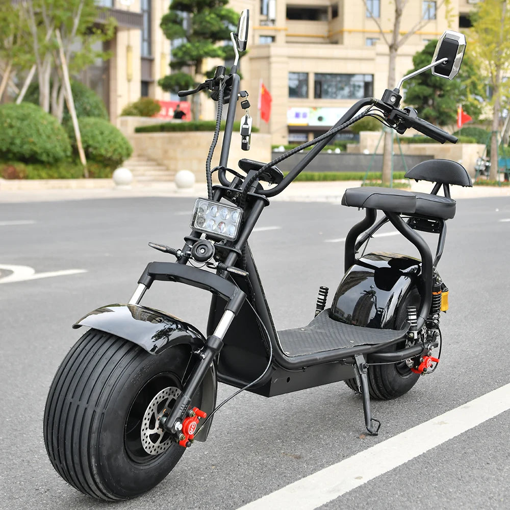 For Adults Citycoco 18 Inch Off-road Fat Tire Max Speed 60-70KM/H 4000 Powerful Motor 2 2heel Detachable Eectric Scooter