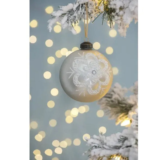 D3.9 Christmas Ball Ornaments, Glass Decorative Hanging Ball Christmas Tree Ornaments For Holiday Party Decorations, Set Of 6 - Enfance-Heureuse