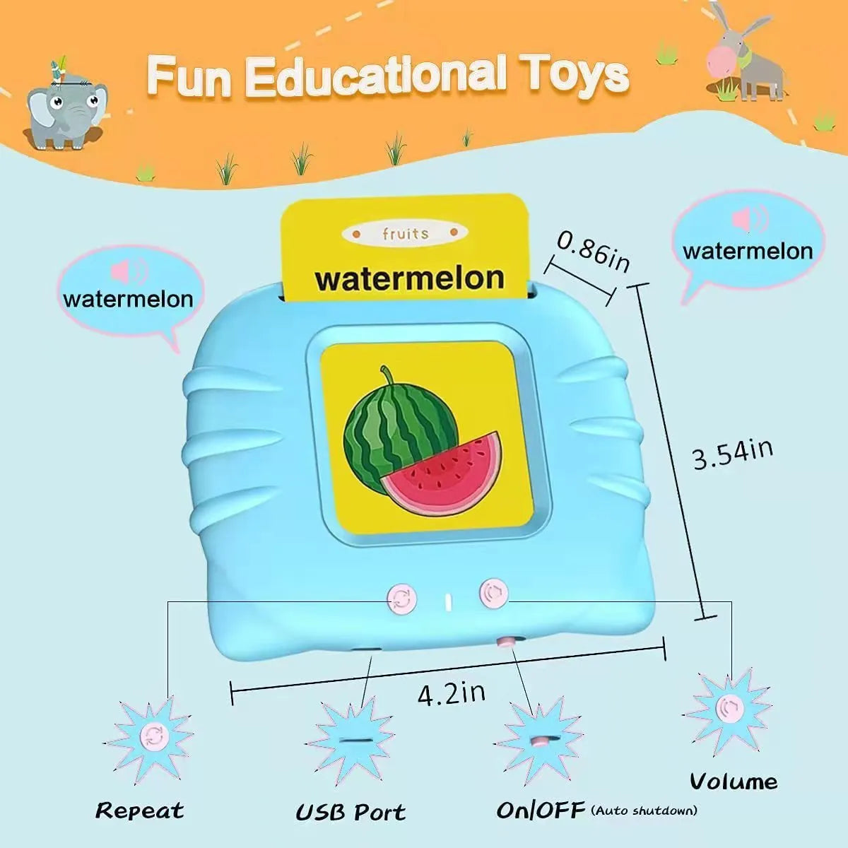 Carte intelligente en anglais pur pour l'éducation précoce des enfants