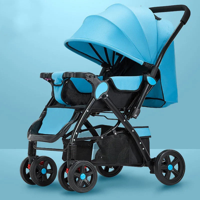 Les poussettes de bébé sont légères et faciles à plier