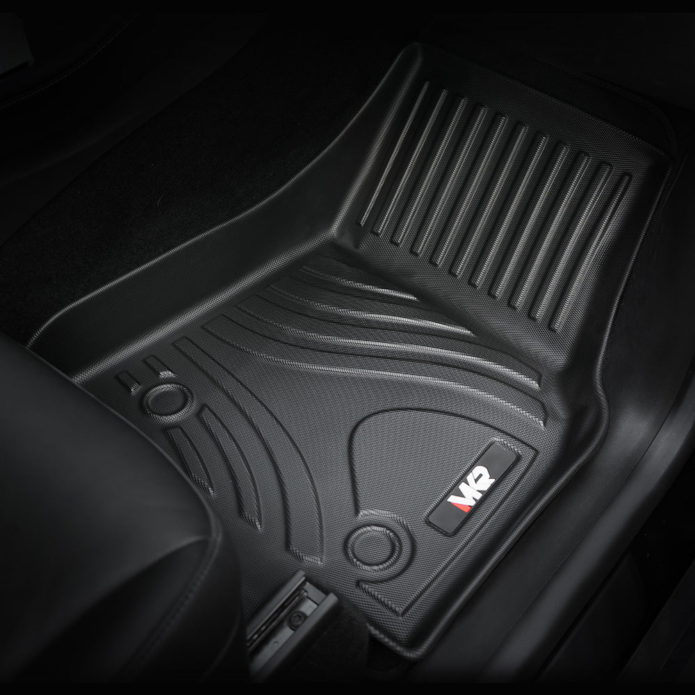 All-Weather TPE Floor Mats For Tesla Model Y 2021-2022 Model 3 2023-2025 - Waterproof, Anti-Slip, Full Coverage Car Floor Liners 6 PCS Set