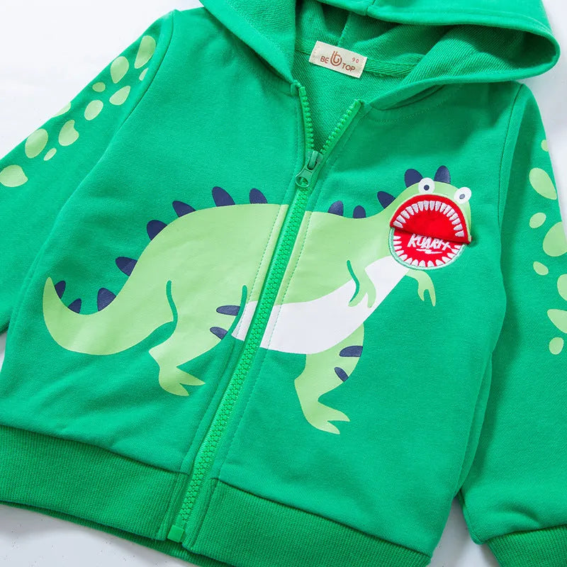 Enfants Automne Vêtements de Dinosaure Caractéristique Manteau Cardigan