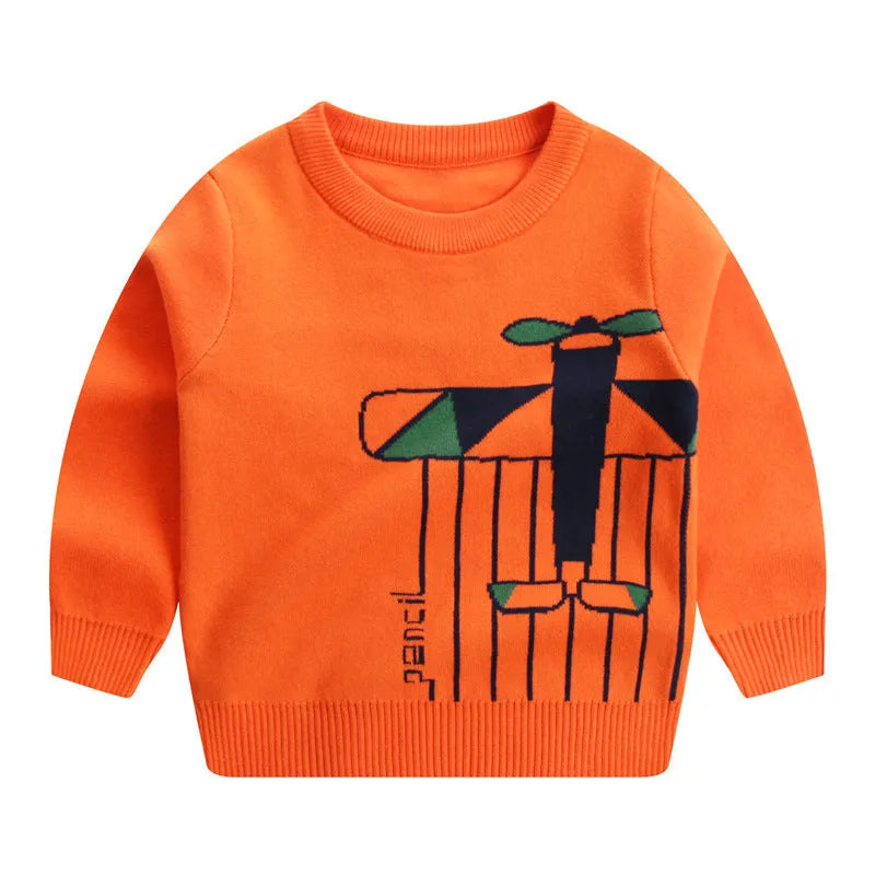 Automne et hiver pour enfants nouveau pull en coton Double couche
