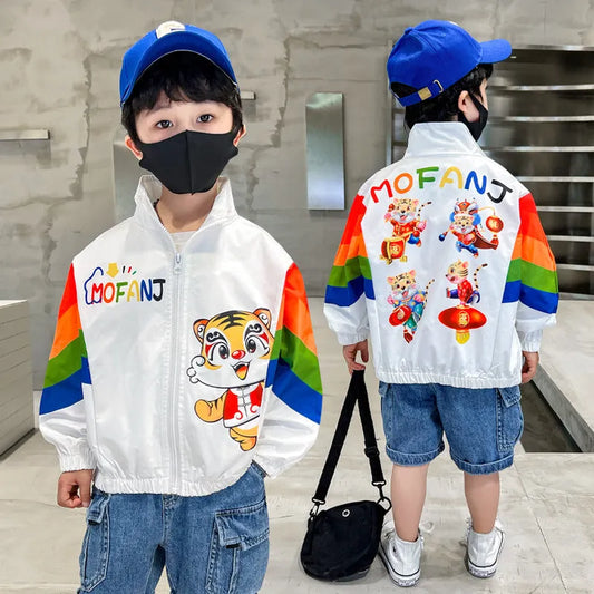 Children's Sun Protection Clothing Thin Breathable Jacket - Enfance-Heureuse