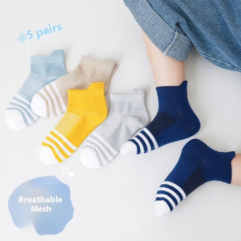 Children's Mesh Thin Cartoon Boy Socks