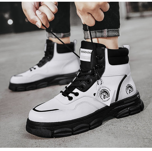 Men's Casual Trend High Top British Style Martin Boots - Enfance-Heureuse