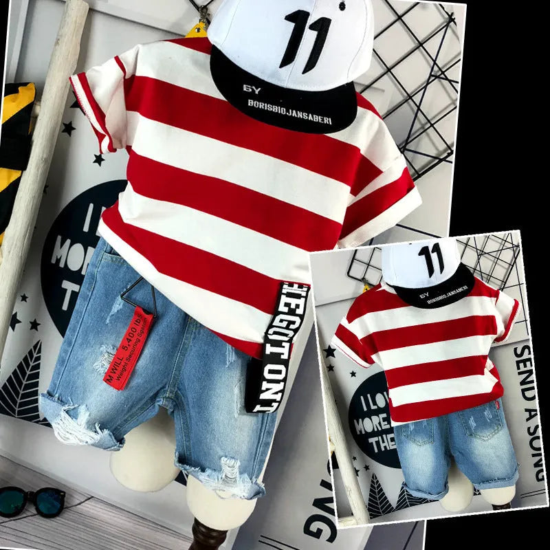Children's Clothing Boys' Short Sleeve Suit - Enfance-Heureuse