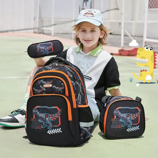 Primary School Student Schoolbag Boys Stylish And Lightweight Grade 1-3 Children Backpack - Enfance-Heureuse