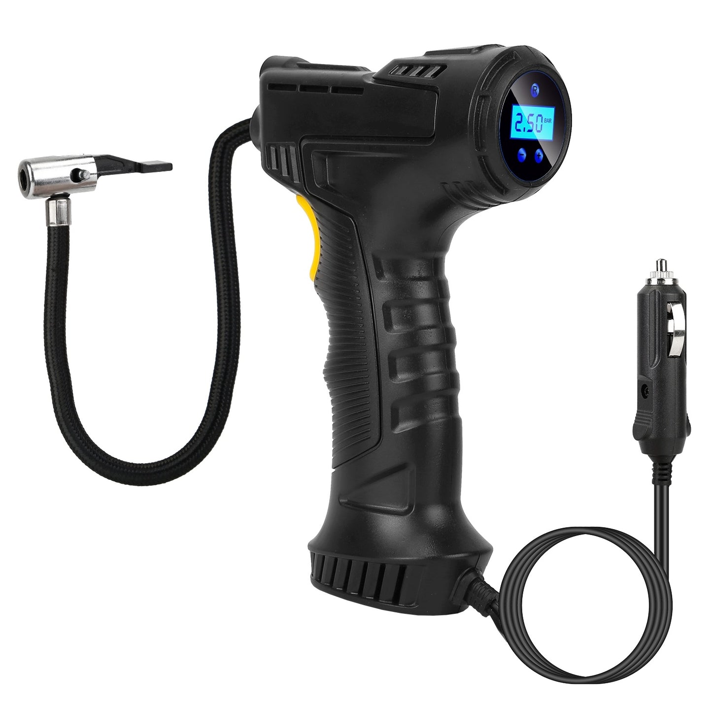 Portable Car Tire Inflator DC 12V Digital Car Air Compressor Electric Air Inflator With LED Light 150PSI
