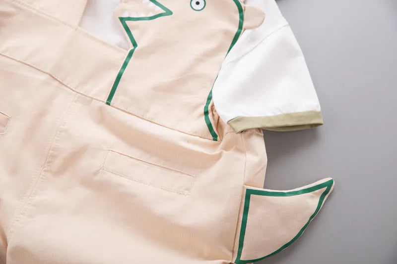 T-shirt Suspender Shorts Two-piece Set