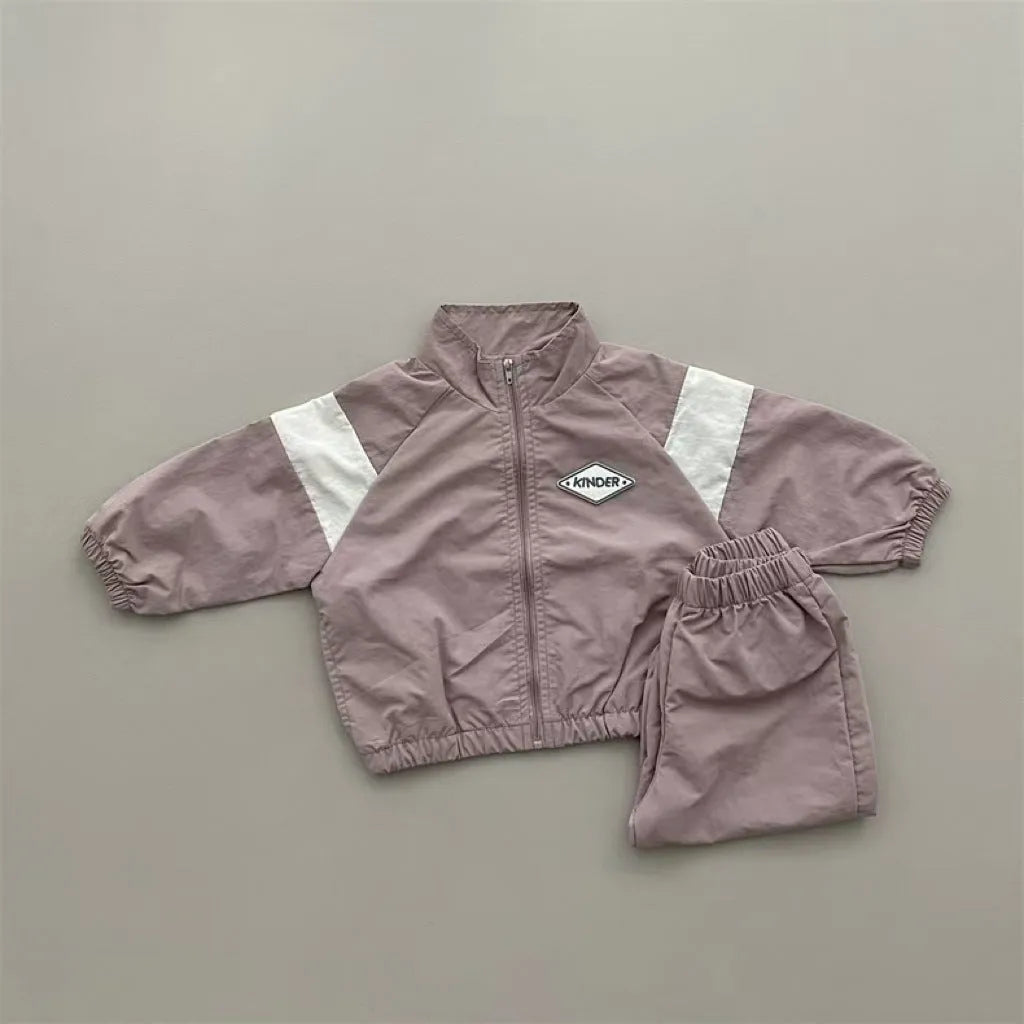 Sport Cardigan Suit Stand Collar Long-sleeve Zipper Suit
