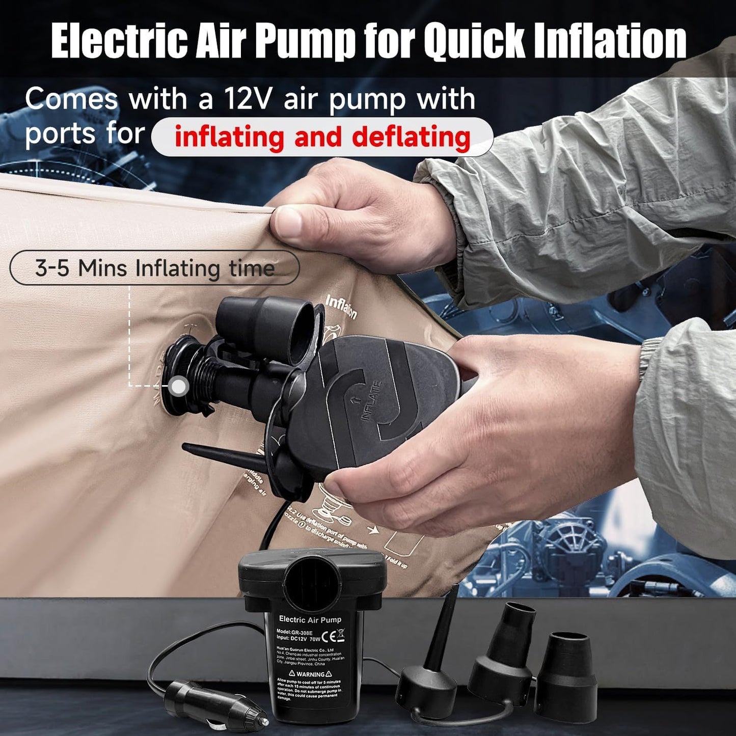 Car Air Mattress, Inflatable SUV Truck Air Mattress Back Seat Camping Bed Thickened Car Sleeping Pad For Travel, Car Bed SUV Mattress With 2 Pillows