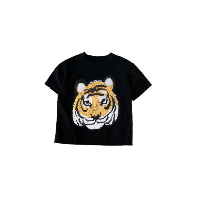 T-shirt manches courtes Panda Garçons Haut à manches mi-longues