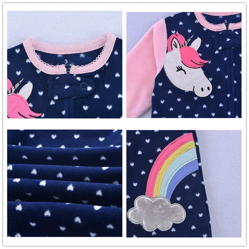Printemps bébé fille vêtements enfants doux polaire barboteuses enfants