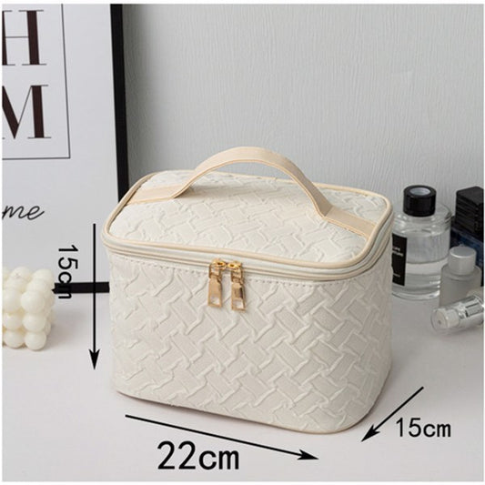 White Large Capacity Portable Travel Makeup Bag - Enfance-Heureuse