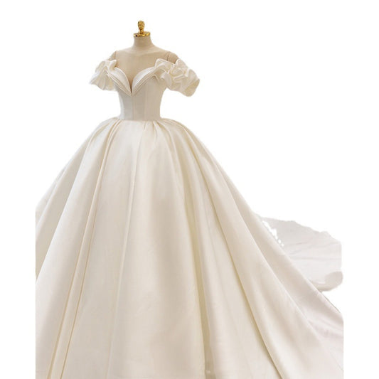 French Bride Small Premium Wedding Dress - Enfance-Heureuse