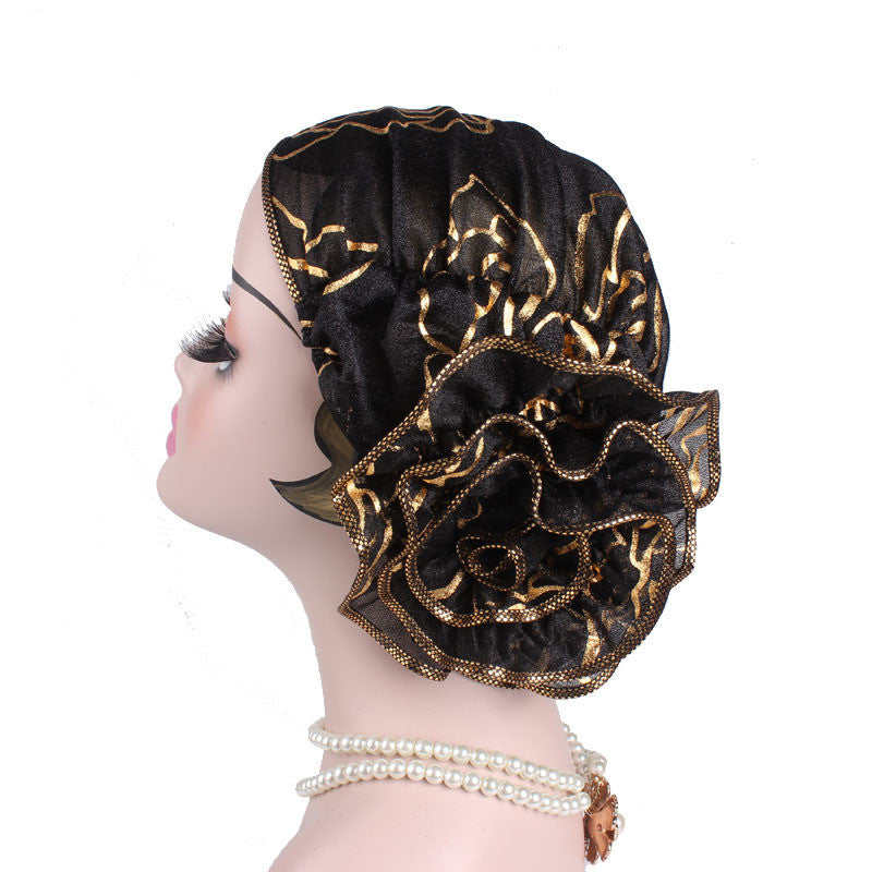 Black Gold Rose Sleeve Cap