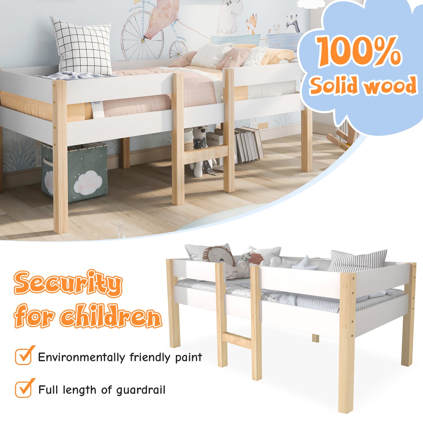 Pine Children's Bed 90cmx190cm