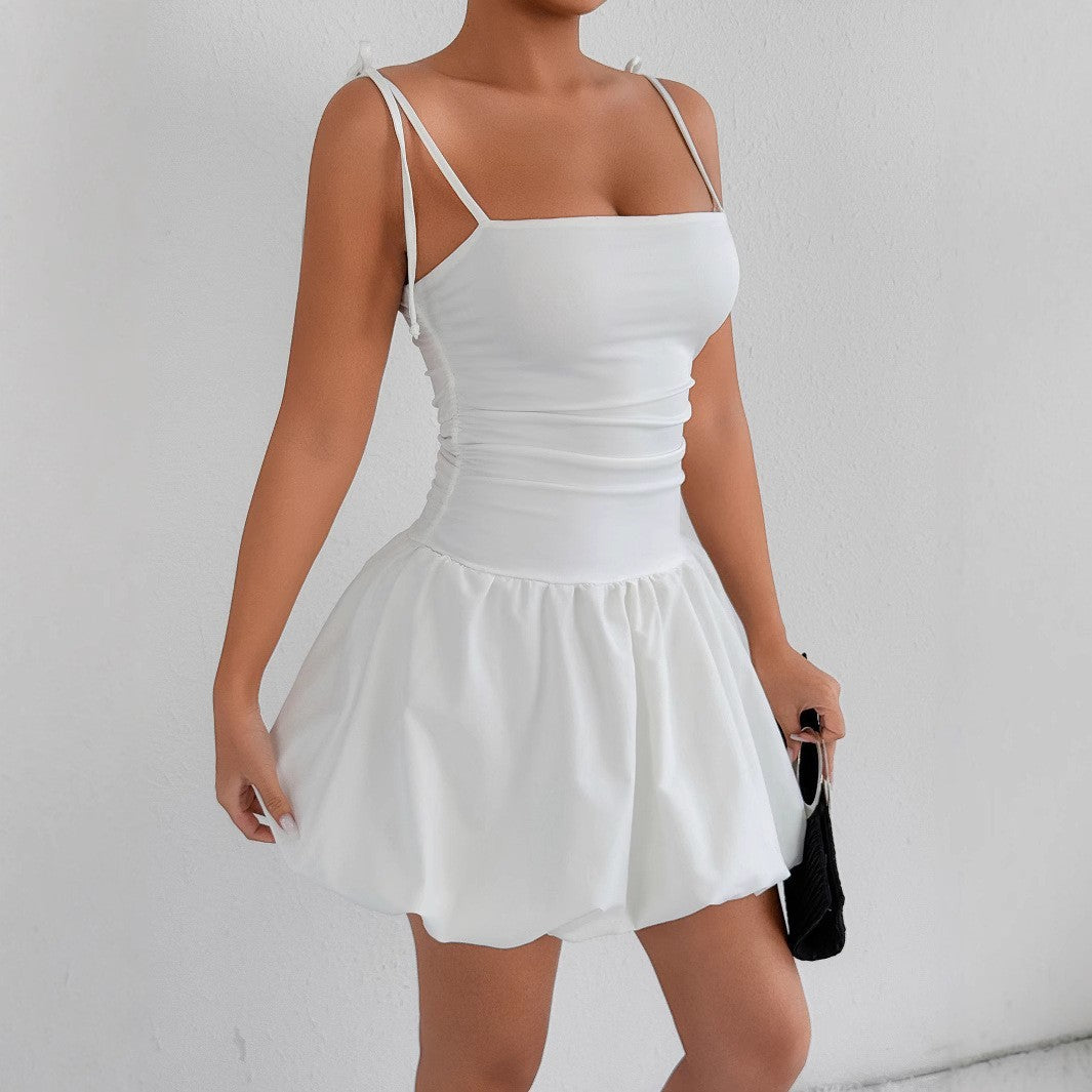 European And American Style Sexy Slim Strap Tube Top Fashion Short Dress
