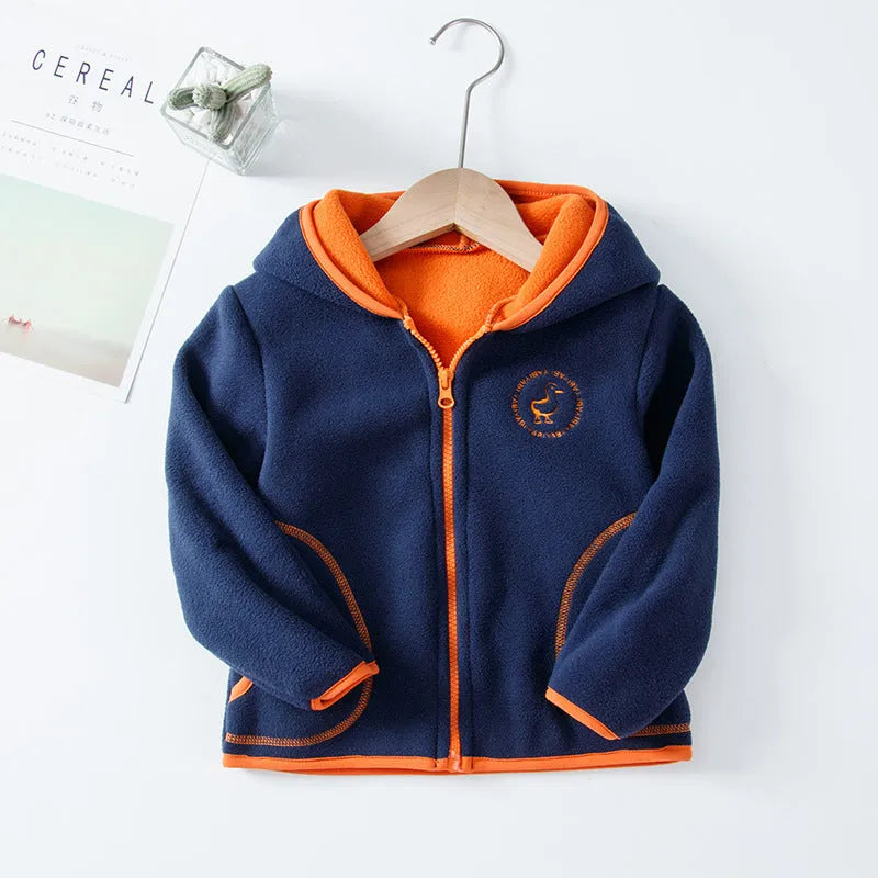 Enfants de Vêtements Ensemble Polaire Cardigan Chandail À Capuchon
