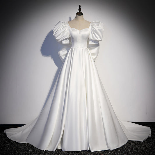 White Evening Dress Women's Banquet - Enfance-Heureuse