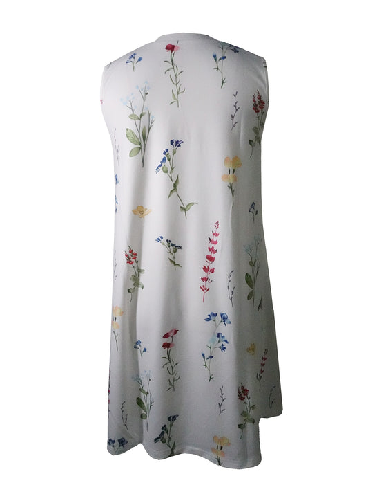 Ladies' Square Collar Printed A-list Fashionable Dress - Enfance-Heureuse