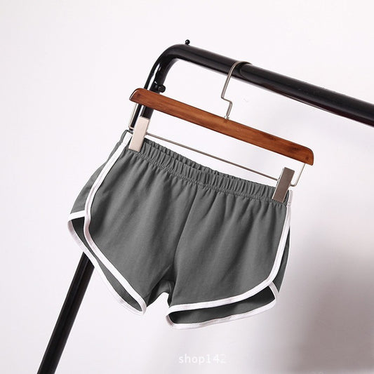 Solid Color Breathable Workout Shorts Women's Candy Color Hot Pants Shorts - Enfance-Heureuse