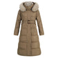 Women's Fur Collar Contrasting Slim Down Padded Jacket - Enfance-Heureuse