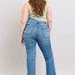Judy Blue HW Tummy Control Vintage Wash Side Slit Slim Boot Jeans - Enfance-Heureuse
