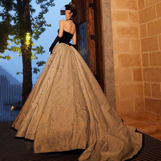 Hepburn Style Toasting Bride's Haute Couture Dress - Enfance-Heureuse