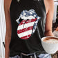 Ladies' Lip Print Fashionable Casual Versatile Tank Top - Enfance-Heureuse
