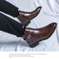 Men's British Style Fashion High-top Leather Shoes Side Zipper Mid-Top Martin Boots - Enfance-Heureuse