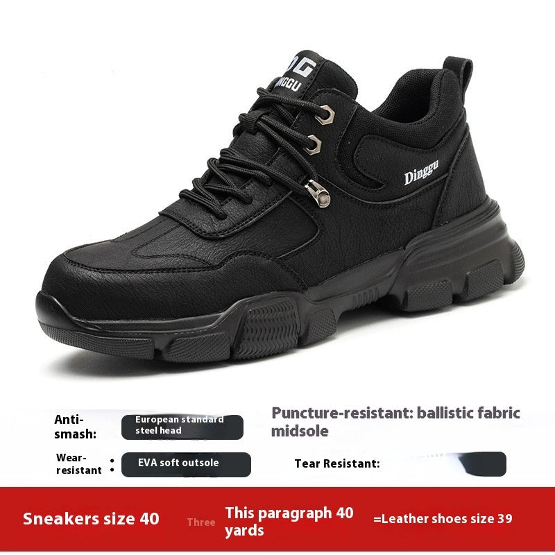 Labor Protection Shoes For Men Anti Smashing And Anti Piercing, All Season Safety Steel Head - Enfance-Heureuse