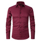 Men's Stretch Shirt Long Sleeve Non-ironing Slim Fit - Enfance-Heureuse