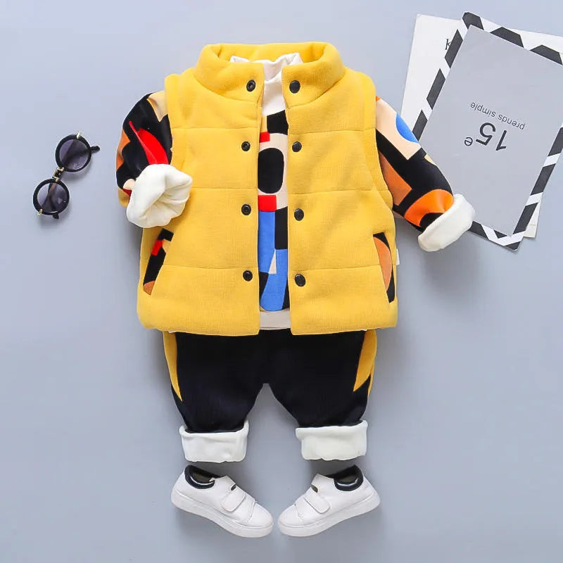 Matériau aby imperméable luxuriant Thickened feutre weater 3 pièces bâtonnet - Enfance-Heureuse