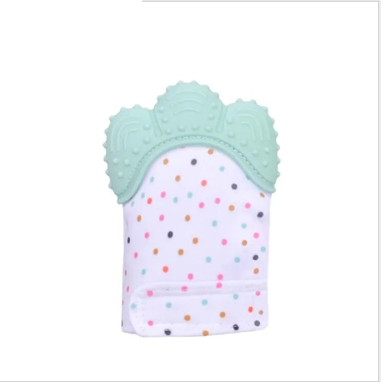 Bébé de dentition bébé anti-morsure silicone molaire gants enfants de jouets sonores - Enfance-Heureuse