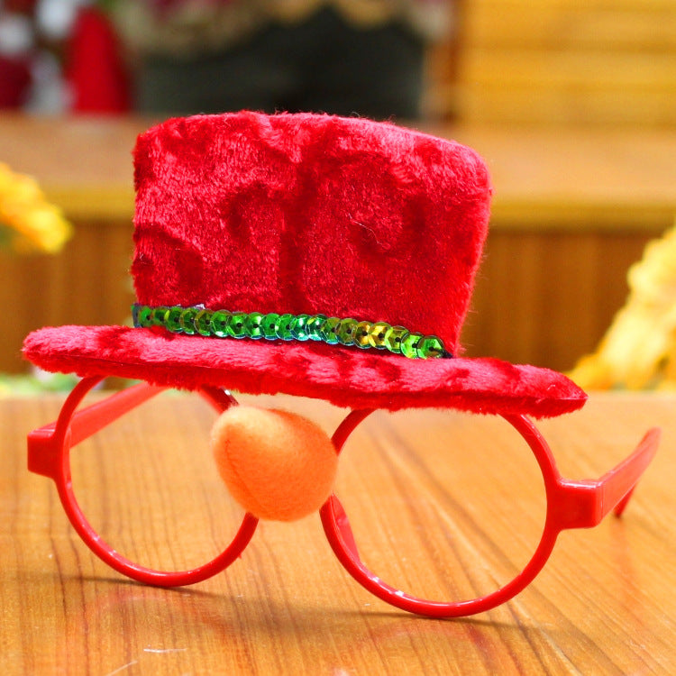 Christmas glasses frame Christmas party supplies Christmas gifts Christmas decorations glasses Santa glasses - Enfance-Heureuse