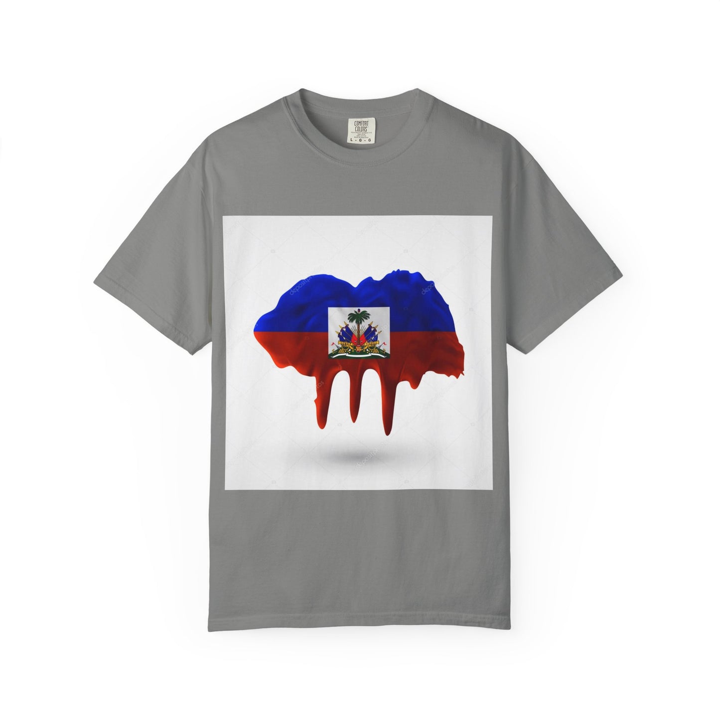 Haiti Flag Drip T-Shirt — Haitian Pride Graphic Tee