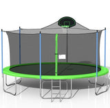 16FT Trampoline Children's Basketball Stand Safety Fence Net - Enfance-Heureuse